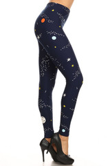 Brushed Outer Space Plus Size Leggings