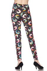 Soft Brushed Groovy Hip Unicorn Extra Plus Size Leggings - 3X-5X