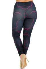 Creamy Soft Fuchsia Mist Extra Plus Size Leggings - 3X-5X - USA Fashion™