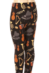 Brushed Musical Instrument Kids Leggings