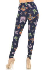 Brushed Blue Moon Colorful Butterfly Leggings