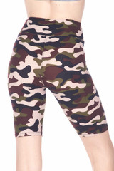 Buttery Smooth Flirty Camouflage Biker Plus Size Shorts - 3 Inch Waist Band