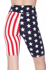 Buttery Smooth USA Flag High Waist Biker Shorts - 3 Inch Waist