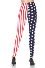 Buttery Soft USA Flag Extra Plus Size Leggings - 3X-5X