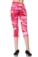 Buttery Smooth Pink Camouflage Capris