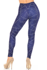 Creamy Soft Spiderwebs Halloween Plus Size Leggings - By USA Fashion™