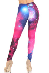 Creamy Soft Fuchsia Galaxy Leggings - USA Fashion™