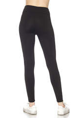 Back of Black Cruiser CrissCross Plus Size Sport Leggings