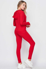 Solid 2 Piece Buttery Soft Leggings and Pullover Hoodie Set