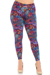 High Waisted Candyland Paisley Buttery Soft Leggings