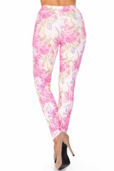 Creamy Soft 3D Pastel Ombre Rose Plus Size Leggings - USA Fashion™