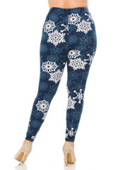 Buttery Smooth Gorgeous Snowflakes Plus Size Leggings