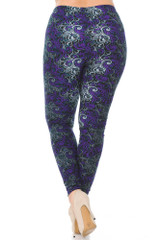 Buttery Smooth Purple Hypnotic Swirl Extra Plus Size Leggings - 3X-5X