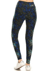 Buttery Smooth Blue Hypnotic Swirl High Waisted  Plus Size Leggings