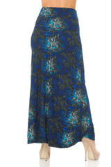 Buttery Smooth Blue Hypnotic Swirl Maxi Skirt