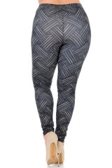 Creamy Soft Bronzed Banded Crisscross Plus Size Leggings - Signature Collection