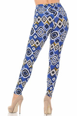 Buttery Smooth Beautiful Blue Tribal Leggings
