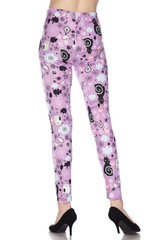 Soft Brushed Lavender Kitty Cats Leggings