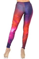 Premium Graphic Print Ruby Color Blast Cosmos Leggings