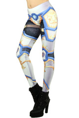 Left side leg image of Premium Graphic Printed Hero Armor Leggings