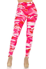 Buttery Smooth Pink Camouflage Leggings - EEVEE