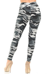 Brushed  Charcoal Camouflage High Waisted Leggings