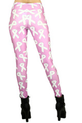 White Awareness Ribbon Leggings - Plus Size