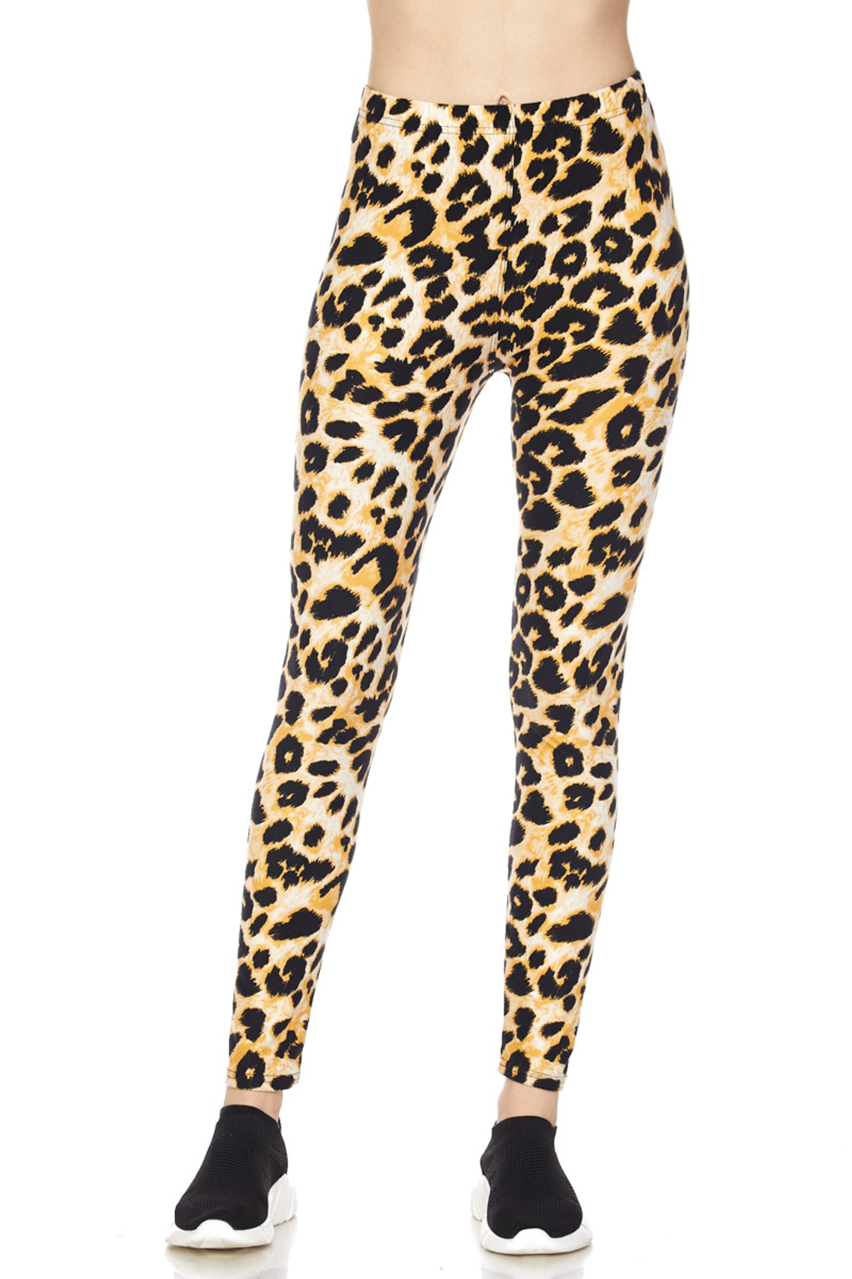 BrushedDesert Leopard Plus Size Leggings - 3X-5X