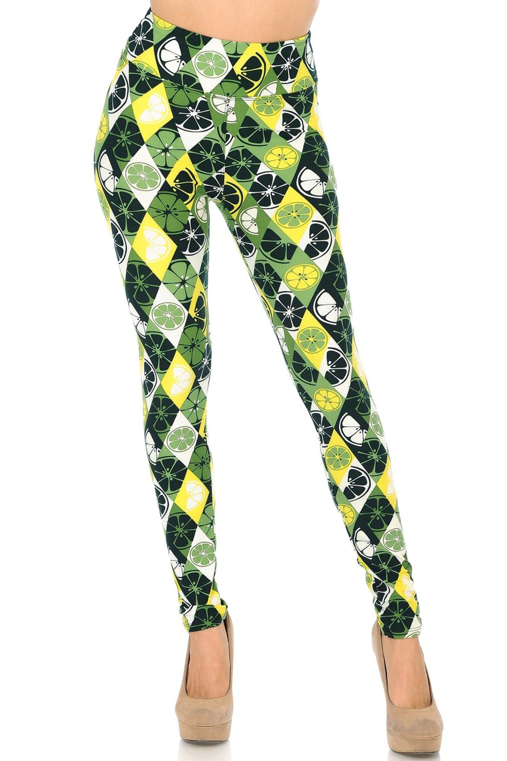 Brushed Luck of the Irish Lime High Waisted Leggings