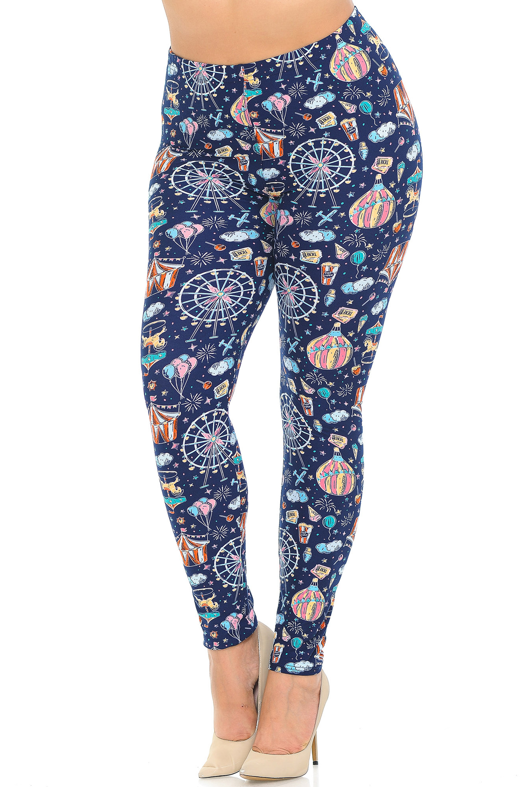 Buttery Smooth Marijuana Esprit Extra Plus Size Leggings - 3X-5X