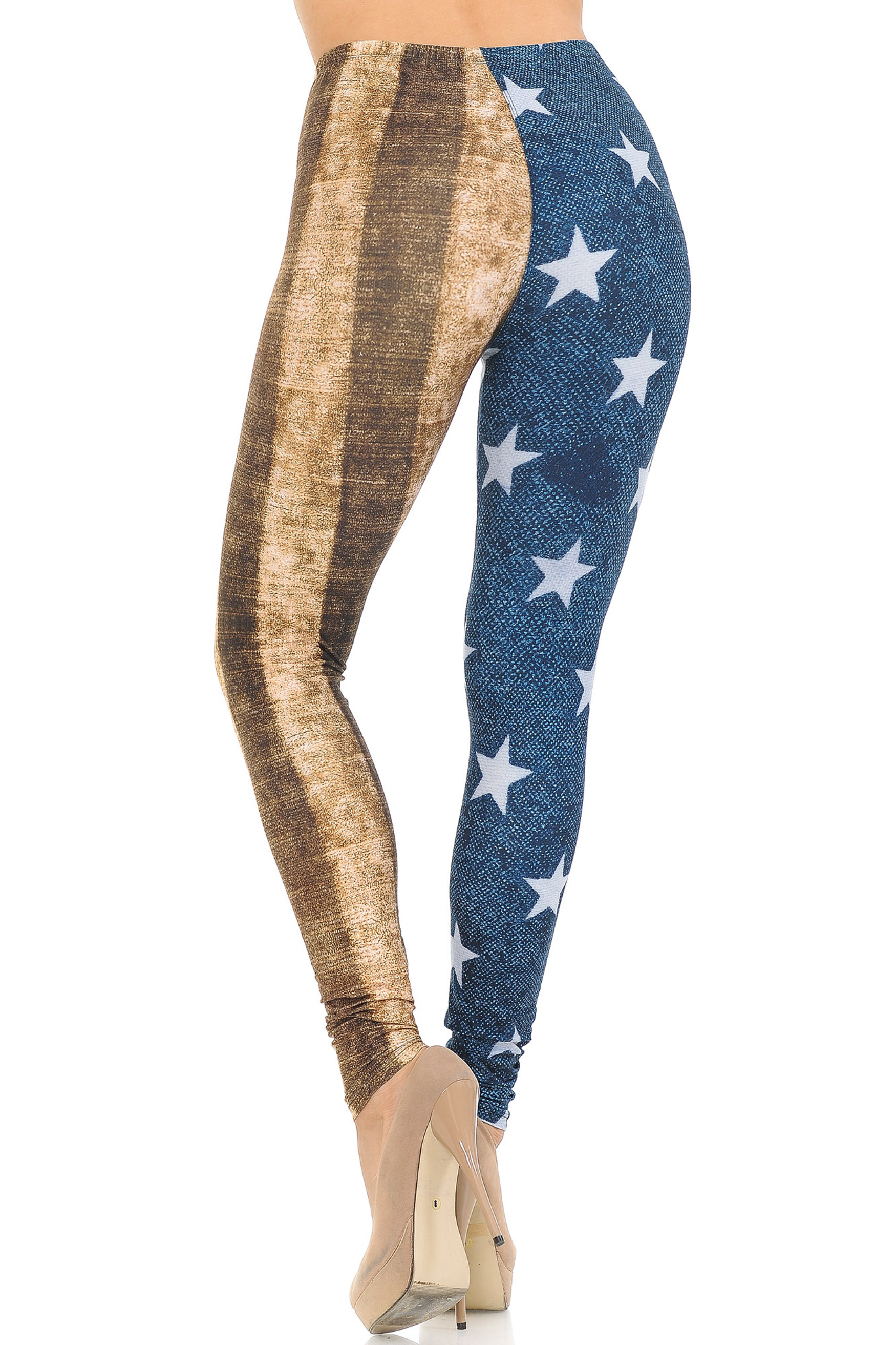 Creamy Soft Vintage USA Flag Leggings - USA Fashion™