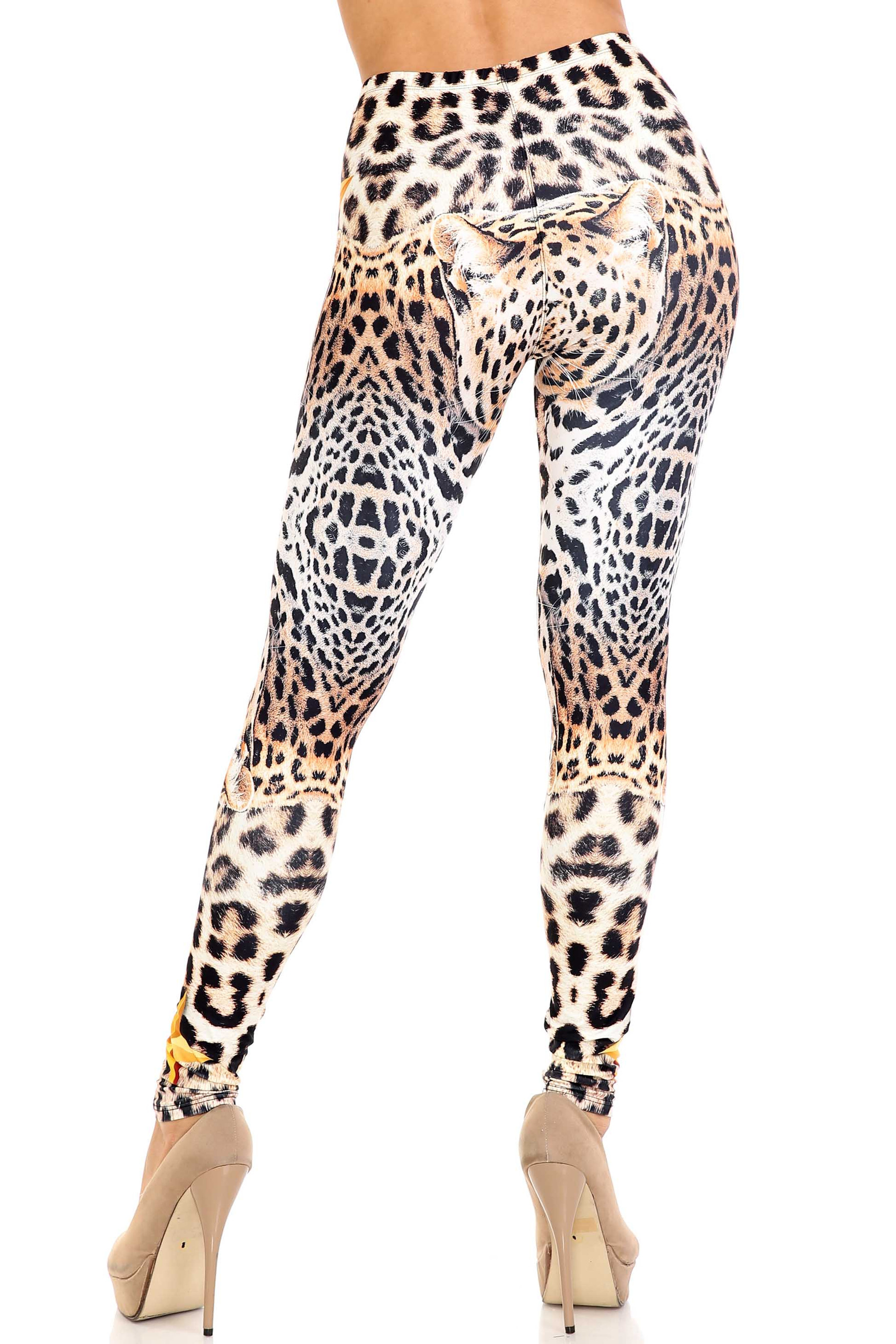 Creamy Soft Leopard Star Extra Plus Size Leggings - 3X-5X - USA Fashion™