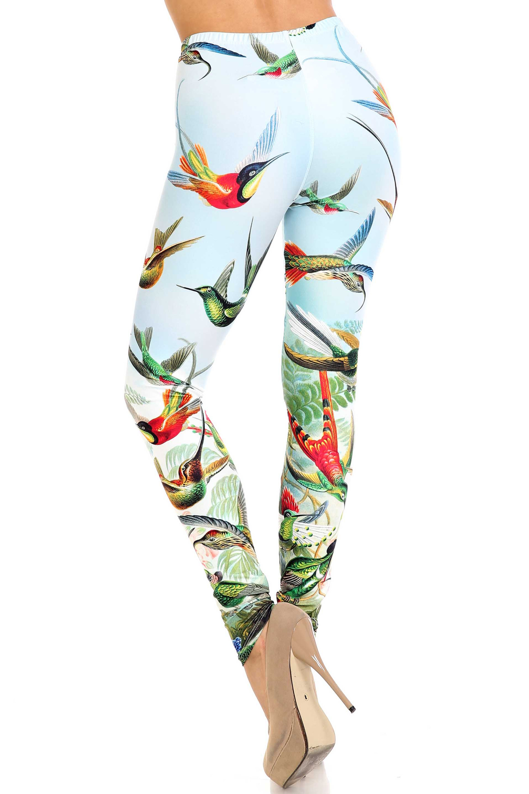 Creamy Soft Happy Hummingbirds Leggings - USA Fashion™