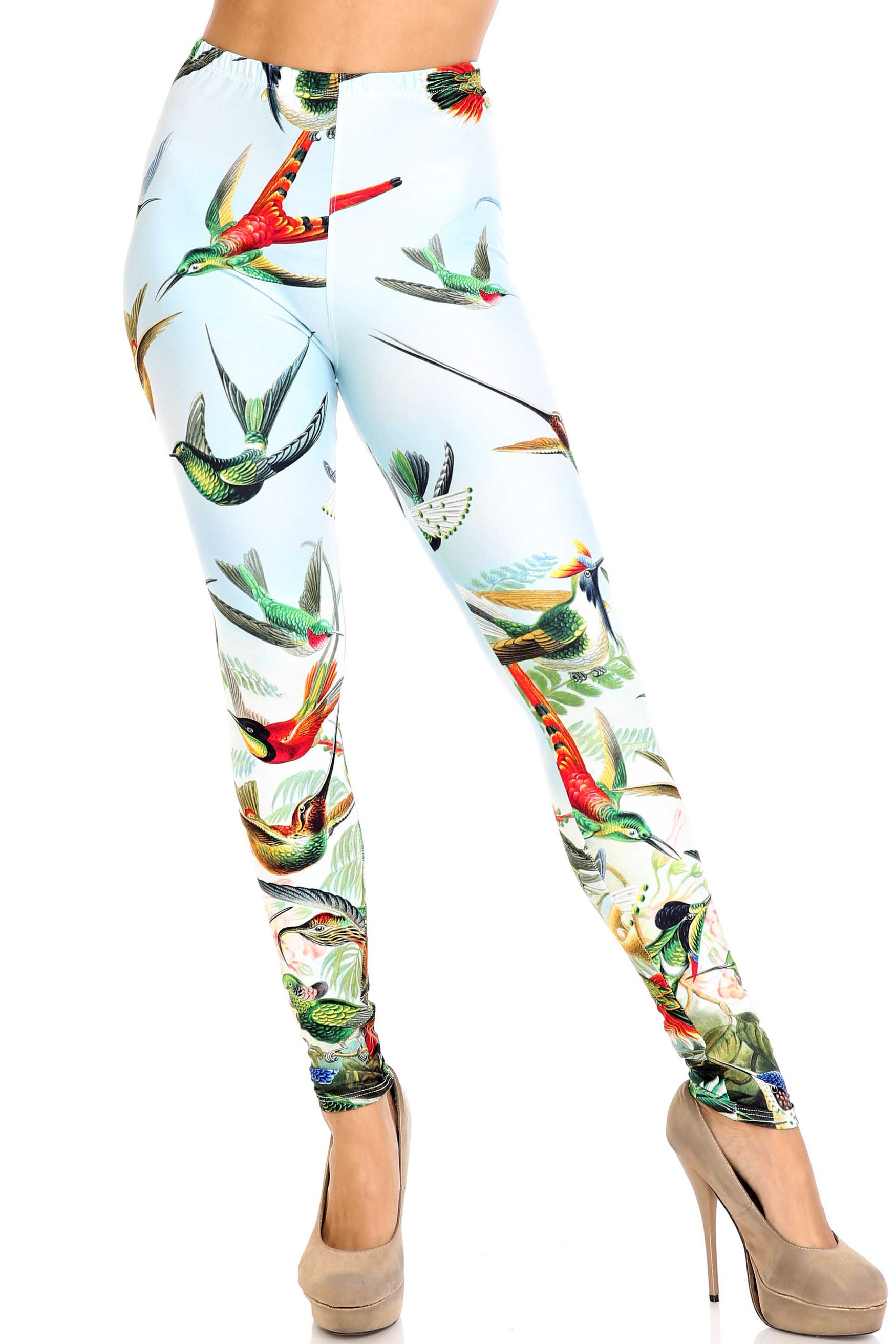 Creamy Soft Happy Hummingbirds Leggings - USA Fashion™