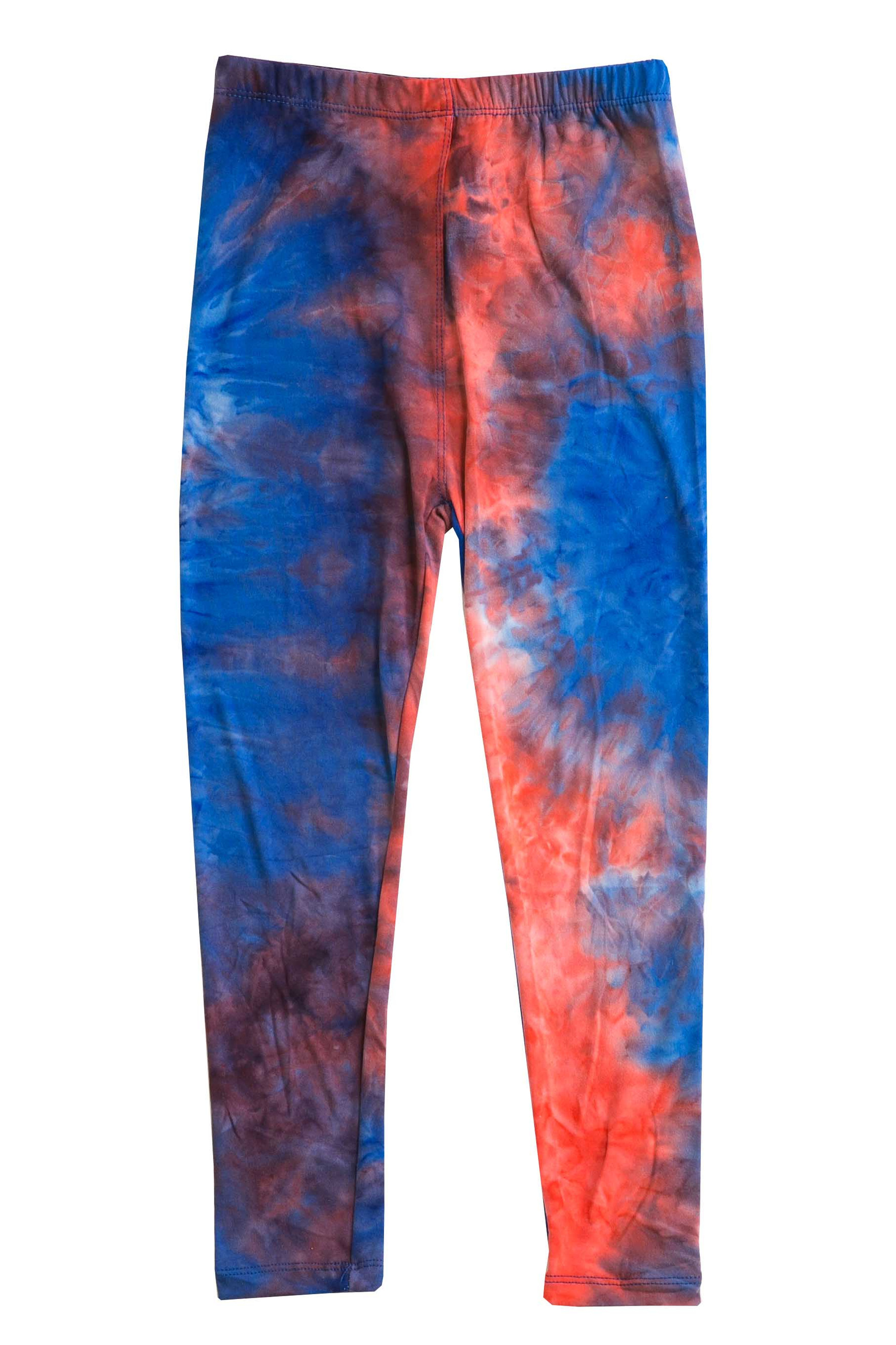 Buttery Soft Red and Blue Kids Leggings