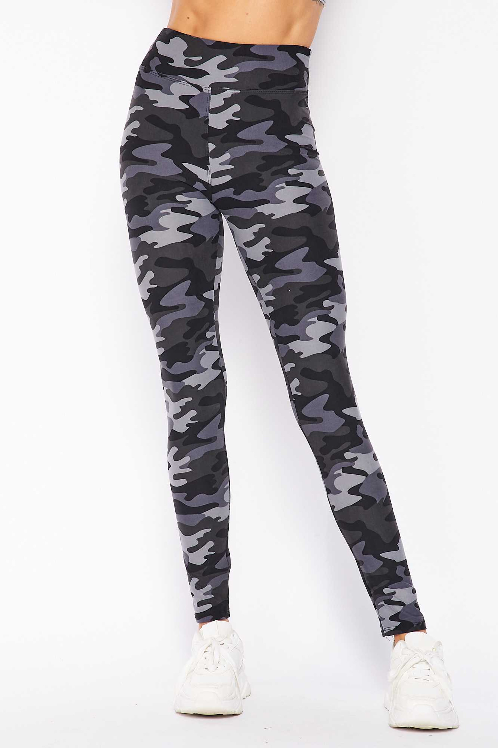 Buttery Soft Charcoal Camouflage High Waist Leggings