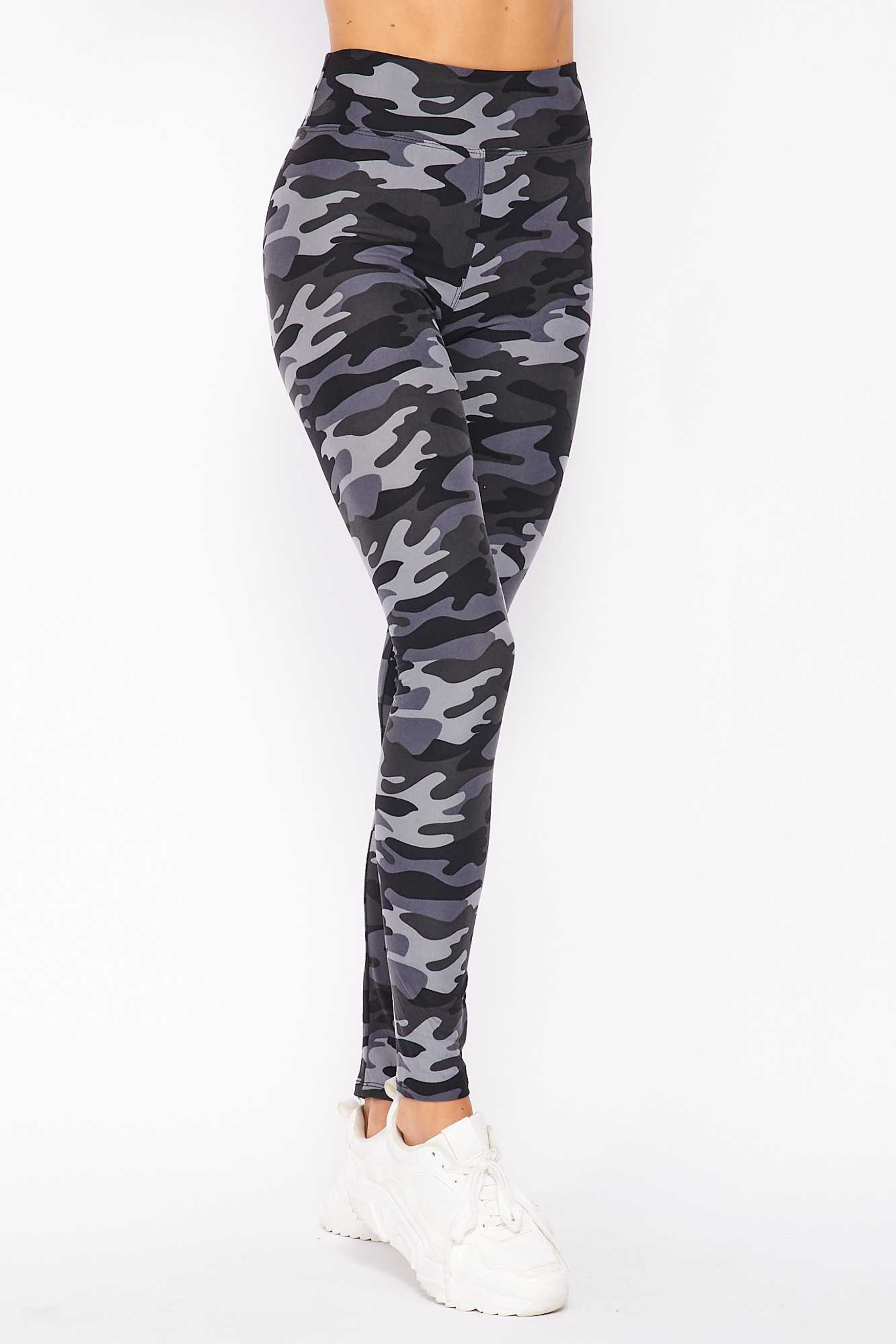 Buttery Smooth Charcoal Camouflage High Waist Leggings