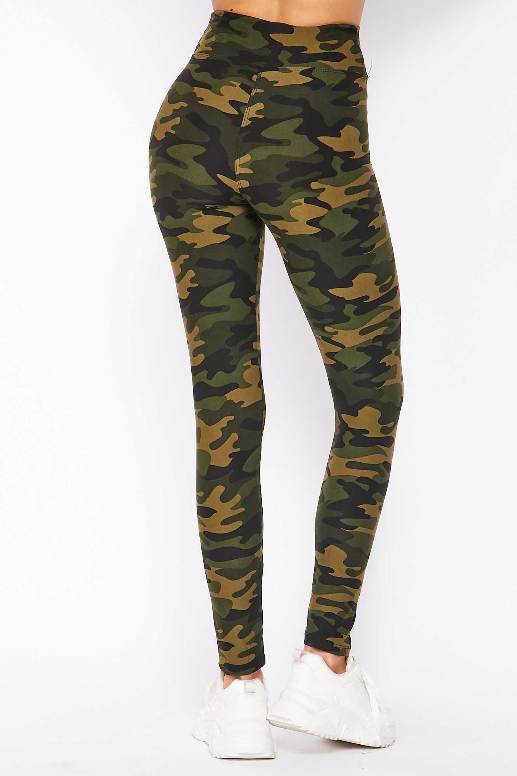 Buttery Soft Olive Green Camouflage High Waist Leggings