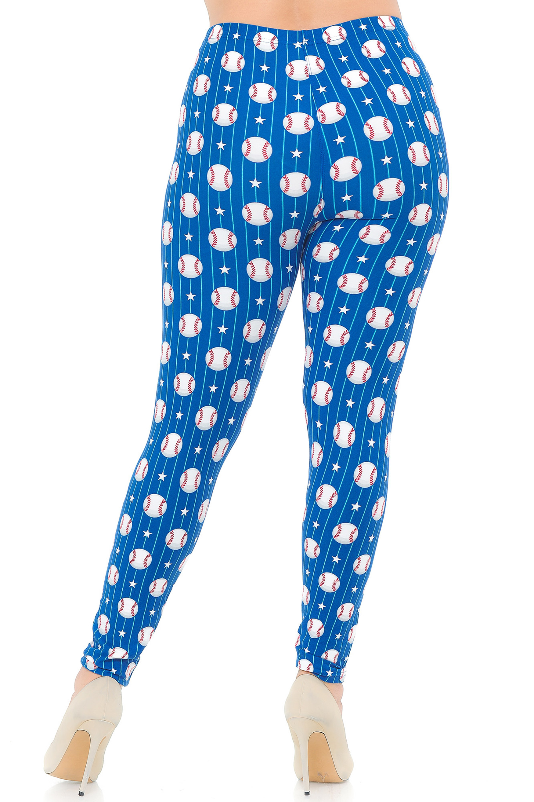 Buttery Soft Love of Baseball Extra Plus Size Leggings - 3X-5X
