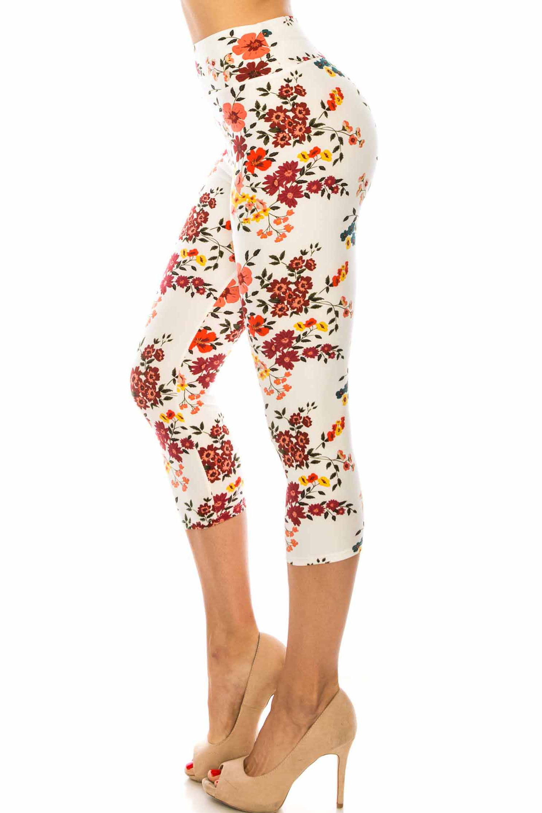 Buttery Smooth Fresh Spring Floral Capri