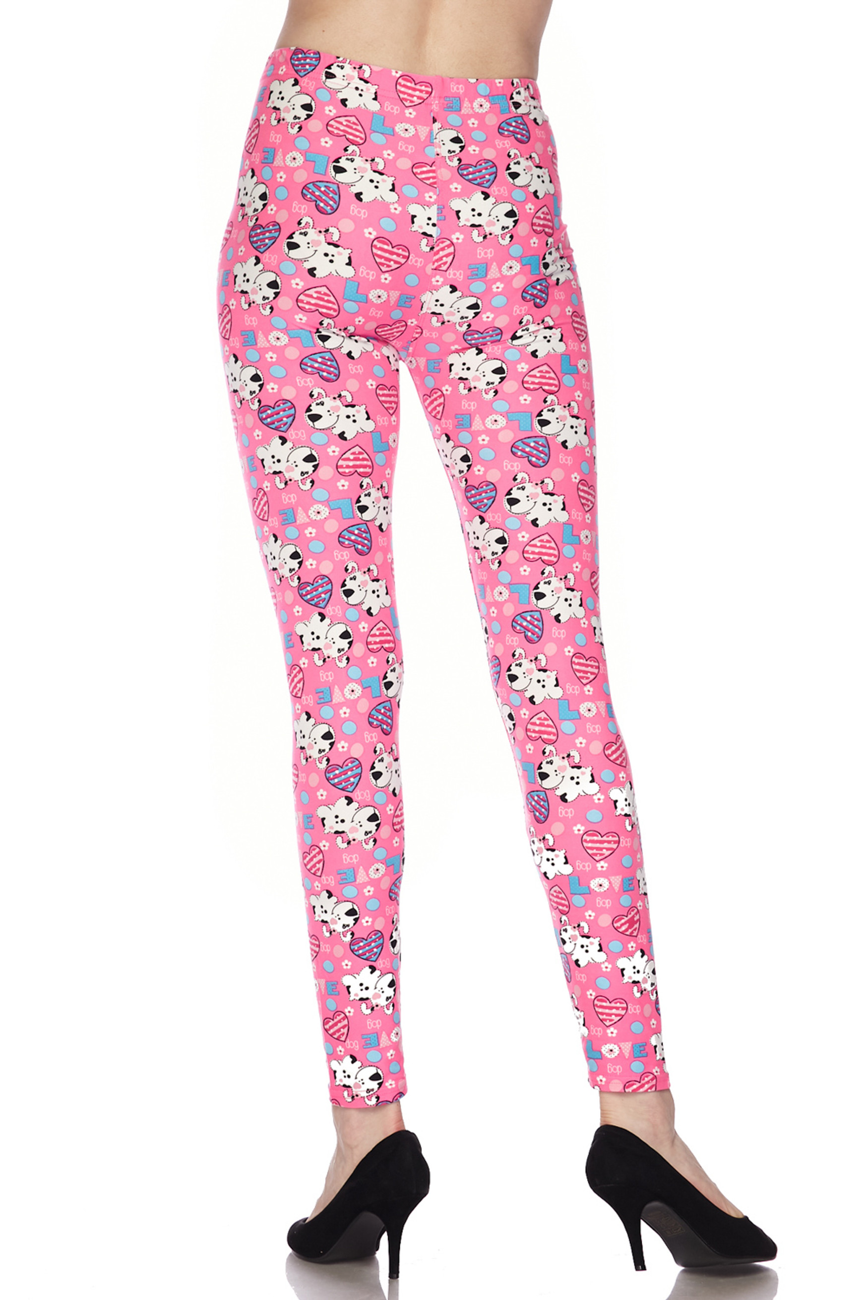 Buttery Smooth Pink Puppy Dogs Leggings