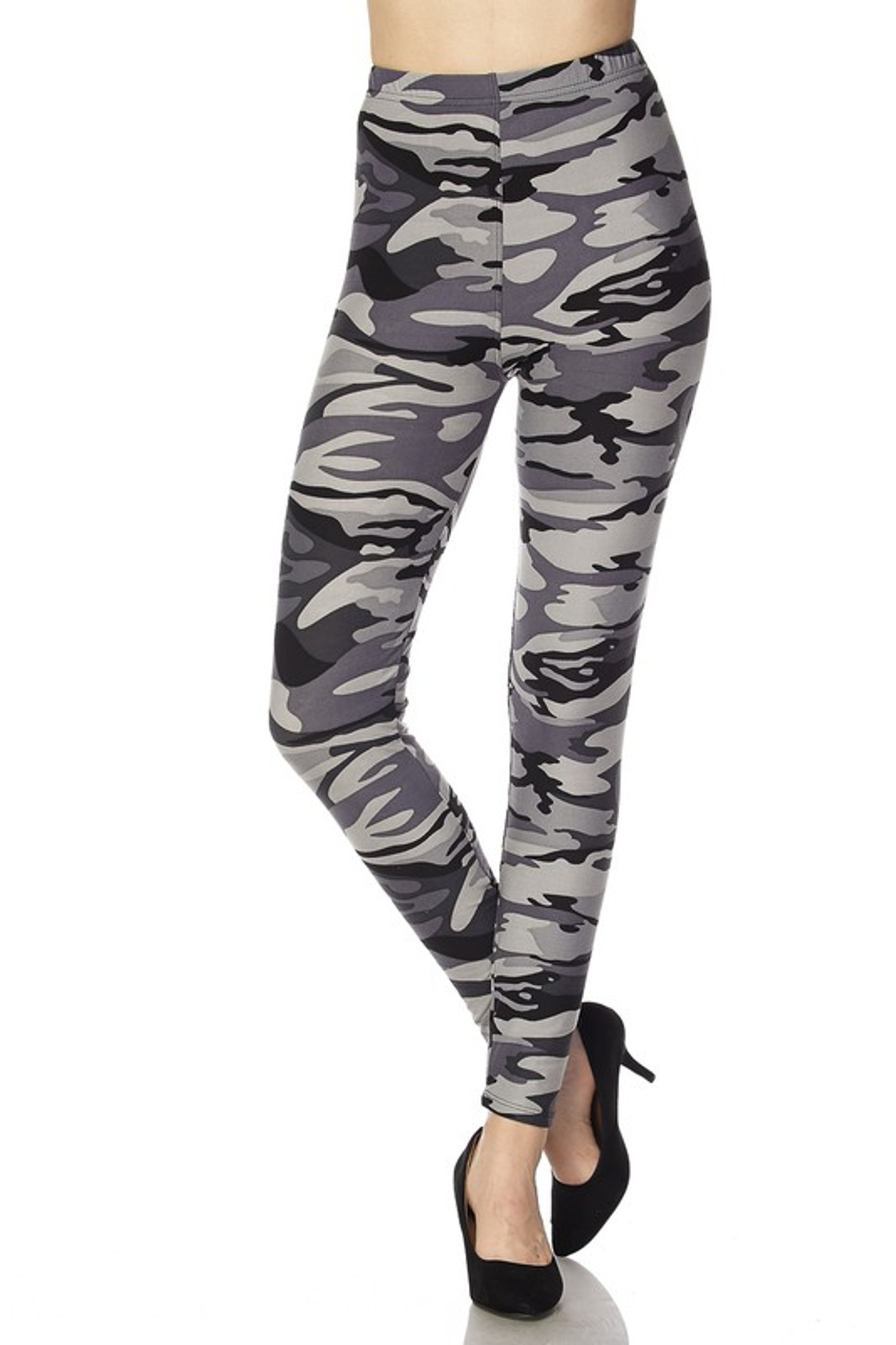 Shades of Gray Camouflage Leggings