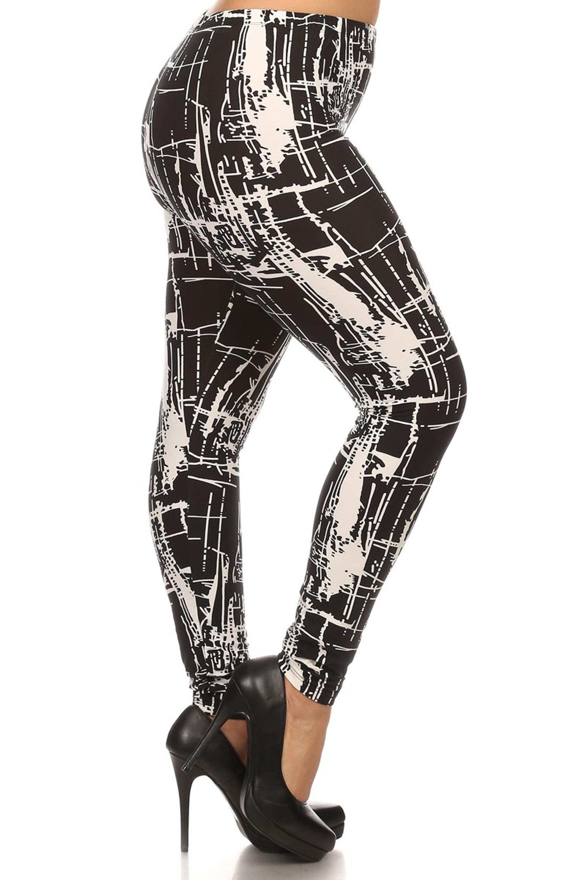 Buttery Soft Modish Plaid Extra Plus Size Leggings - 3X-5X | Only ...