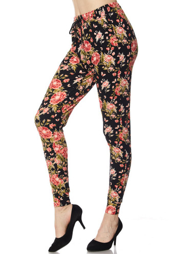 Buttery Smooth Summer Floral Joggers with Pockets