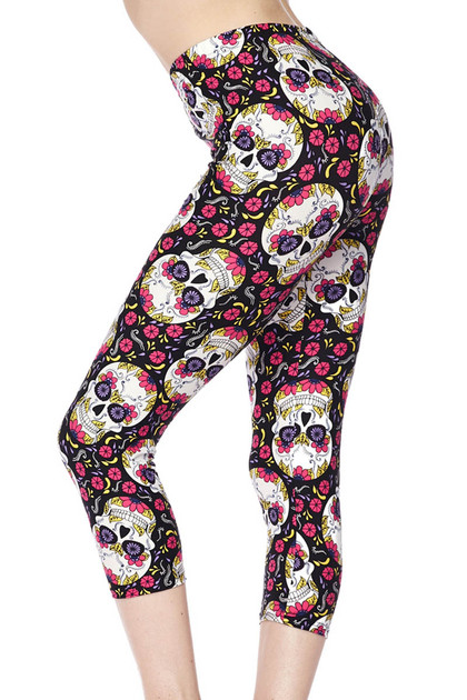 Sugar Skull Leggings, Day of the Dead Leggings, Plus Size High Waist  Leggings, Yoga Pants Tights, Printed Gym Sexy Tiktok Leggings for Women -   Canada