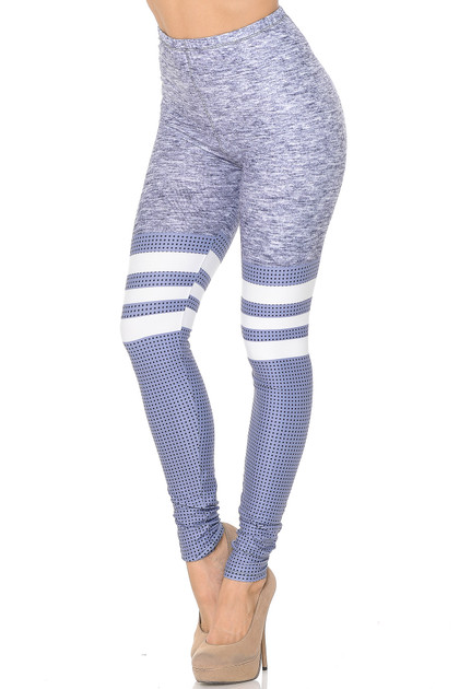 Creamy Soft Split Sport Light Heathered Leggings - USA fashion™