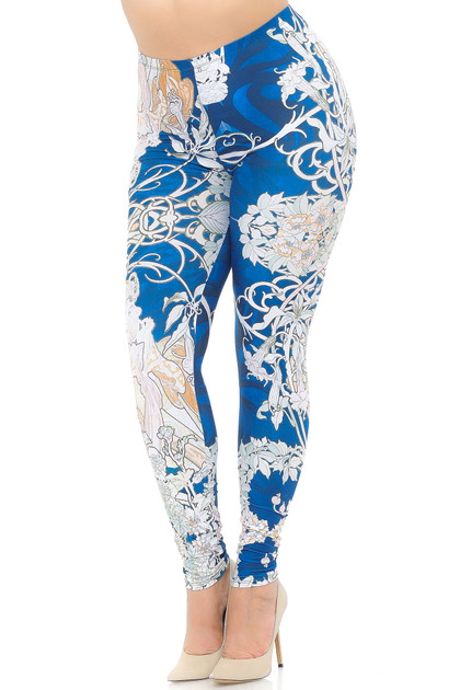 Creamy Soft Twisted Eden Vine Plus Size Leggings - USA Fashion™