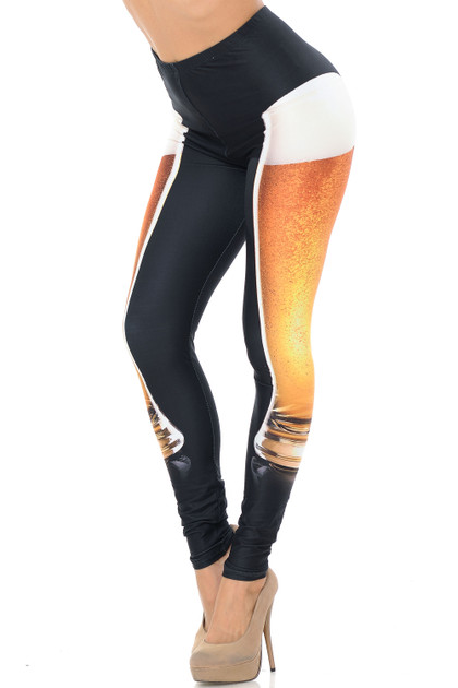 Creamy Soft Draft Beer Plus Size Leggings - USA Fashion™