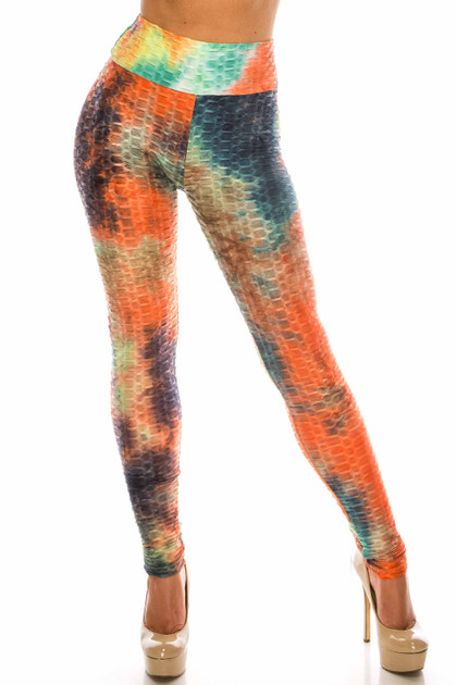  Tie Dye Leggings for Women Fashion Ruched Fast Dry