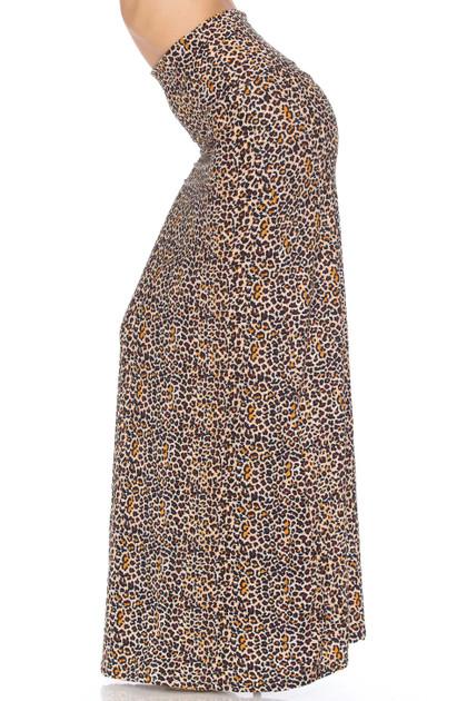 Savage Leopard Plus Size Buttery Smooth Maxi Skirt